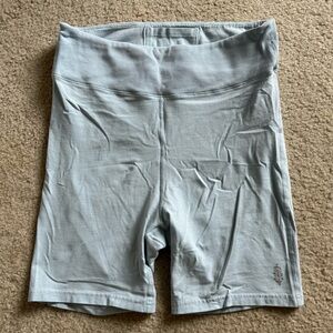 Free People Movement Cotton High-Rise Biker Shorts Light Blue Size M